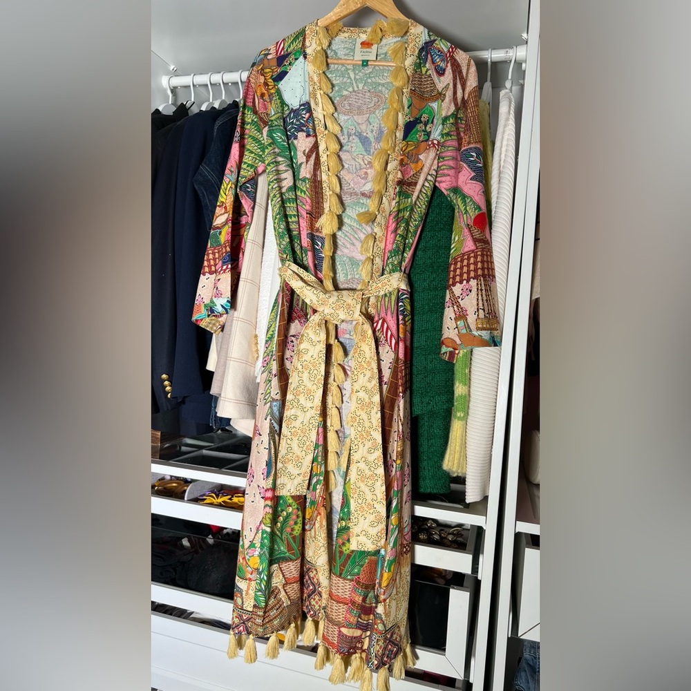 Colorful Bohemian Kimono with Tassels